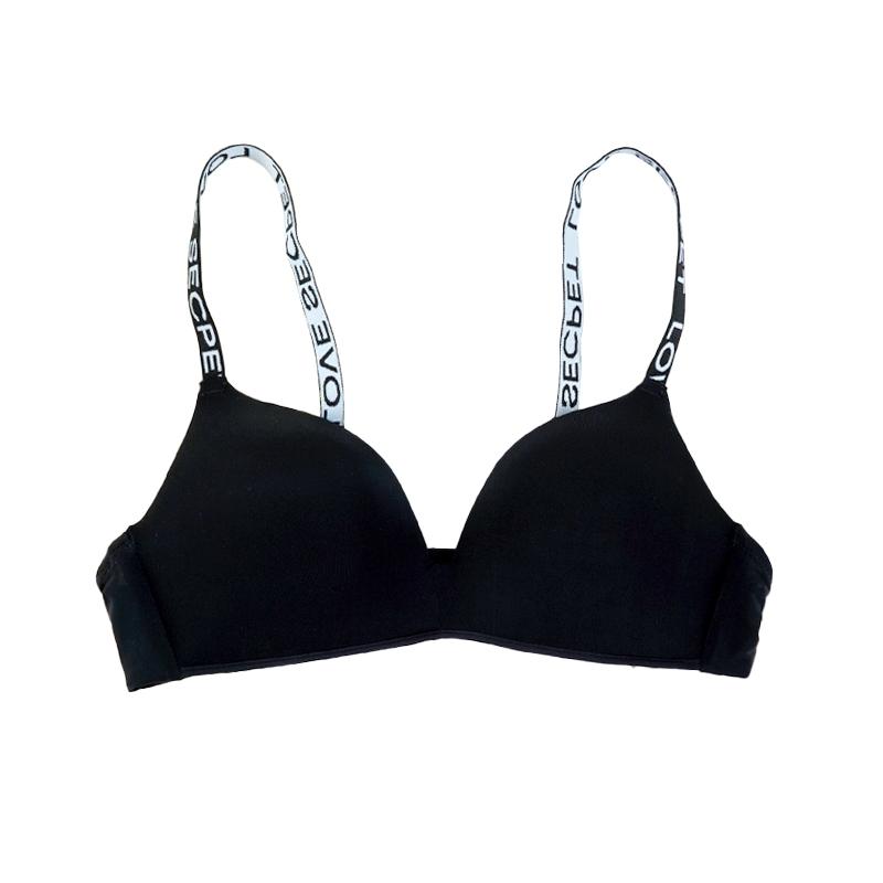 Women's Seamless Letter Straps Bra Wireless Push Up Bra Sexy Lingerie Bralette Adjustable Deep U Letter Straps Girls Fashion Intimates