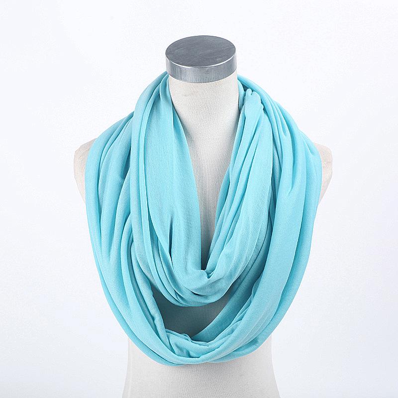 Solid Cotton Seamless Infinity Scarf, Shawl & Nursing Cover