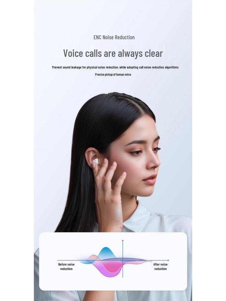 Bluetooth-наушники Q10: Сверхдлительное время работы от аккумулятора, Шумоподавление, Высококачественный звук, Дизайн с зажимом для уха и внутриканальный.