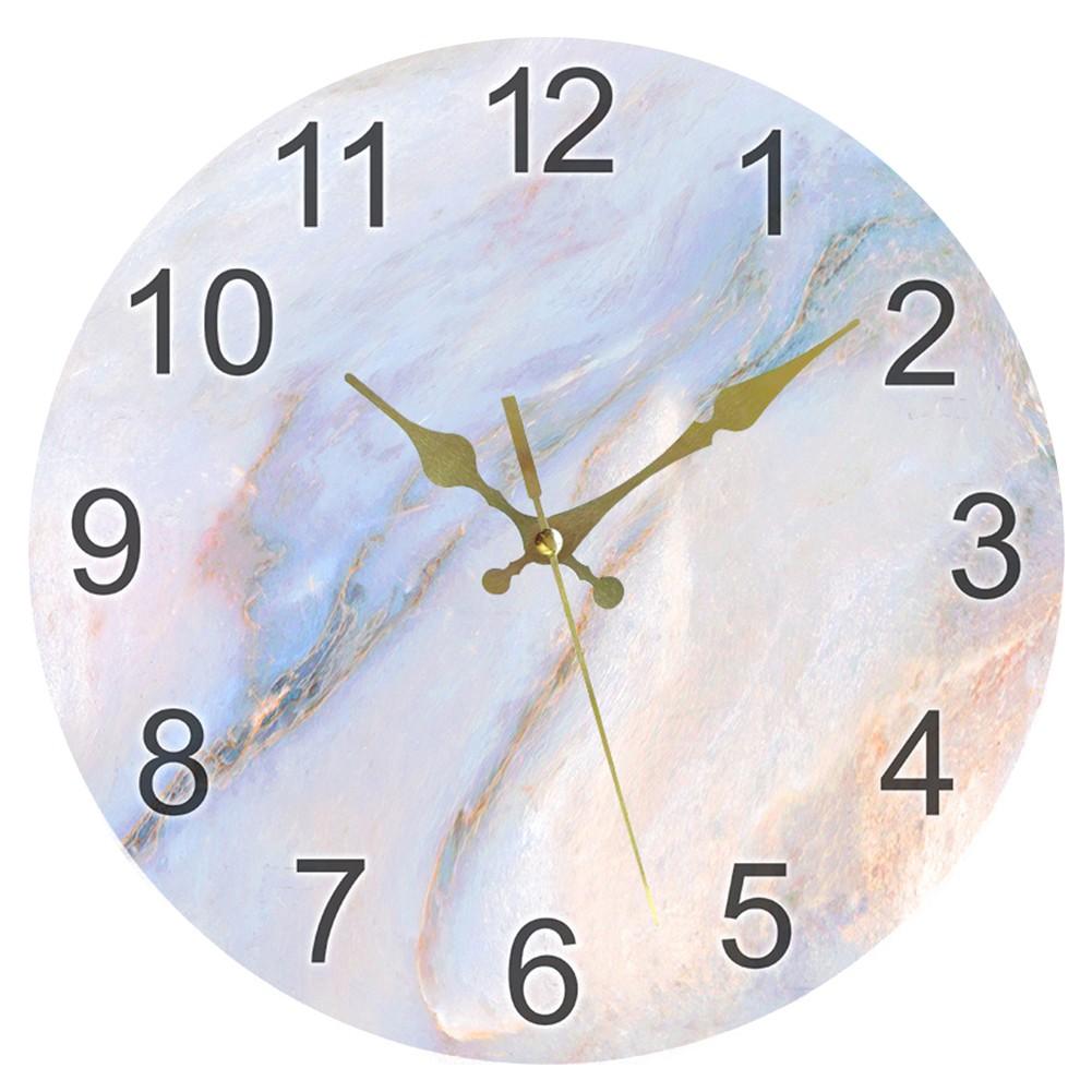 12-дюймовые настенные часы с мраморной текстурой, круглые настенные часы с мраморной текстурой, декор