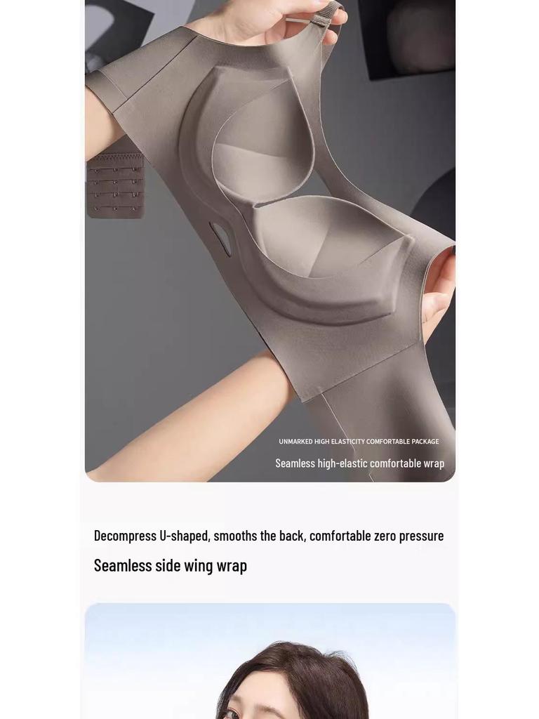 Seamless Wire-Free Bandeau Bra with Lift & Side Smoothing for Women