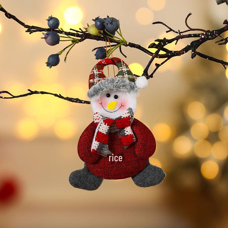 Cross-Border Small Santa Christmas Ornaments - Tree Accessories and Cloth Art Gifts
