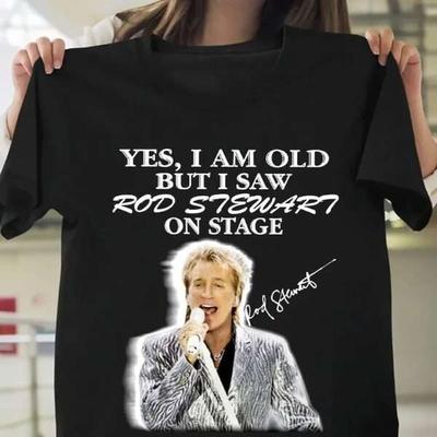 Футболка Rod Stewart На сцене Музыка Черная Унисекс Все размеры Подарок для фаната Унисекс Футболка