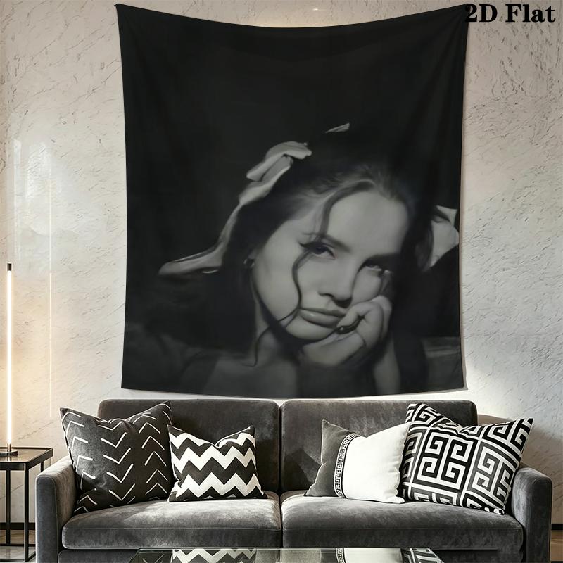 Lana Del Rey Wall Tapestry Aesthetic Wall Hanging Printed Fabric Blanket Decorative Tapestries for Bedroom Living Room Home Decor