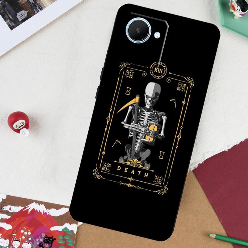 Чехол-книжка Таро Смерти для Realme GT 7 Pro GT 6 5 6T 10 11 12 13 14 Pro Plus C61 C53 C51 C21Y C25S C75 C55 C67