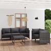 Day and Night - Day and Night Garden Furniture Set 6 Pieces and Gray Synthetic Rattan Cushions