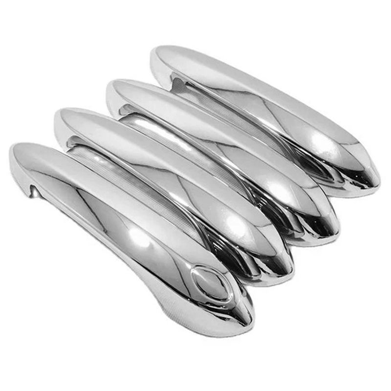 DT08 4PCS Car Chrome Outer Door Handle Cover Trim for BMW X3/X4/X5/X6/X7/M5/3/5/6/ G01 G02 G05 G06 G07 Puller Handles Sticker