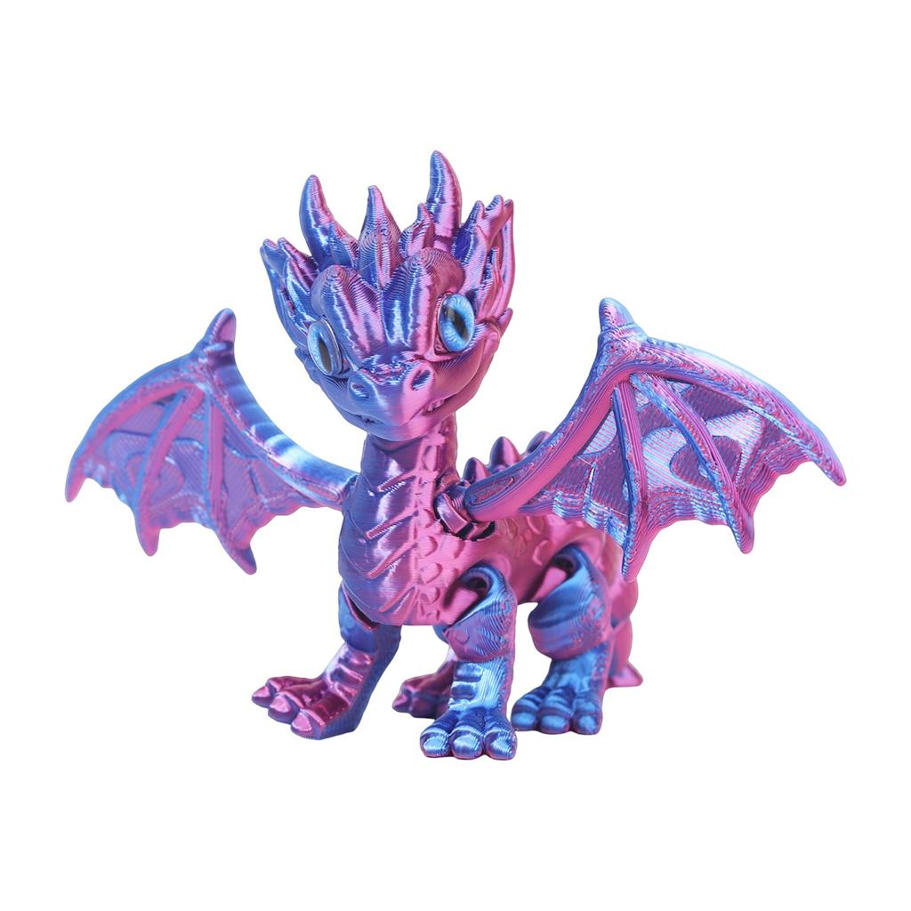 3D Printed Western Dragon Small Flying Dragon Joint Movable Model Ornament Toy