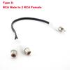 4 Types 3.5Mm Male Jack Plug Stereo To 2Rca 3 Rca 3.5Mm Rca Male Female Connector Cable Headphone Aux Y Adapter Cord Audio