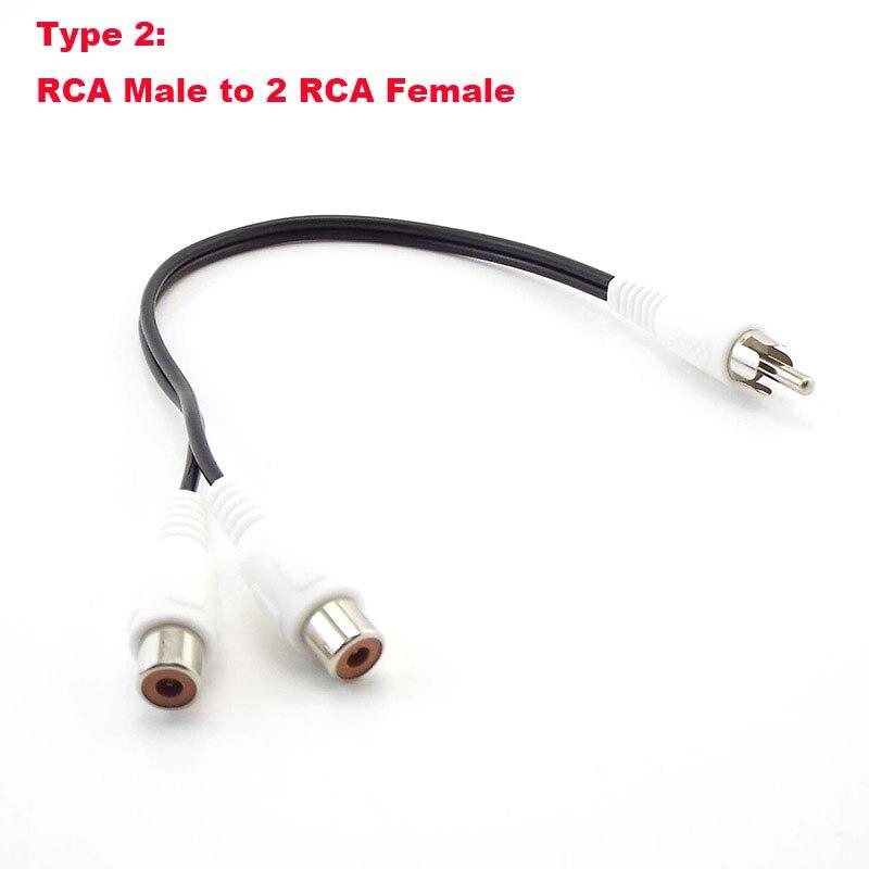 4 Types 3.5Mm Male Jack Plug Stereo To 2Rca 3 Rca 3.5Mm Rca Male Female Connector Cable Headphone Aux Y Adapter Cord Audio
