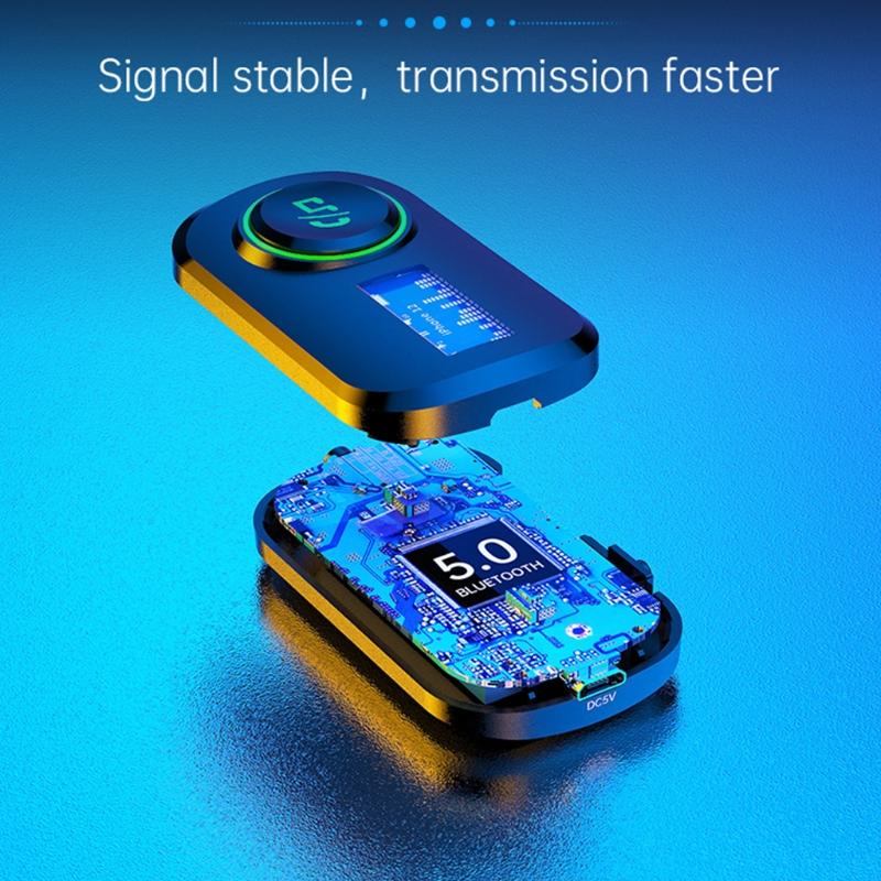 3.5mm -compatible 5.0 Receiver Transmitter2 in 1 Portable Adapter Digital Display Car Props Hand Call
