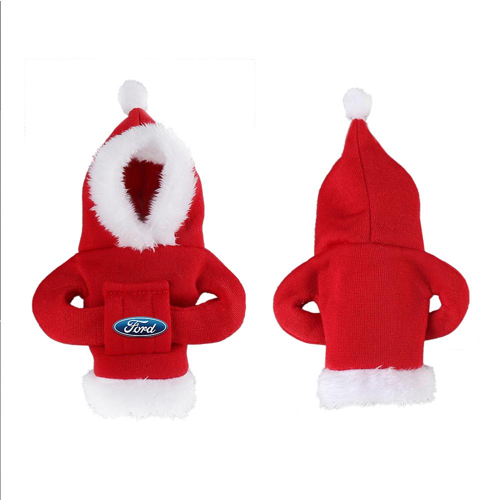 Christmas Styling Car Gear Shift Lever Cover Sweatshirt Gearshift Cover Decoration For Ford Focus Mustang Fiesta Kuga MK3 Ranger
