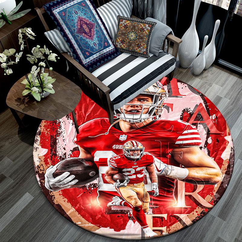 McCaffrey pattern round rug,Carpet Rug for Living Room Bedroom Playroom ,Non-slip Floor Mat,Holiday Gifts and Birthday Gifts.