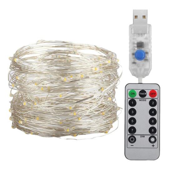 Медный провод USB светодиодный гирляндный светильник с дистанционным управлением водонепроницаемый гибкий сказочный свет декоративная лампа украшение вечеринки