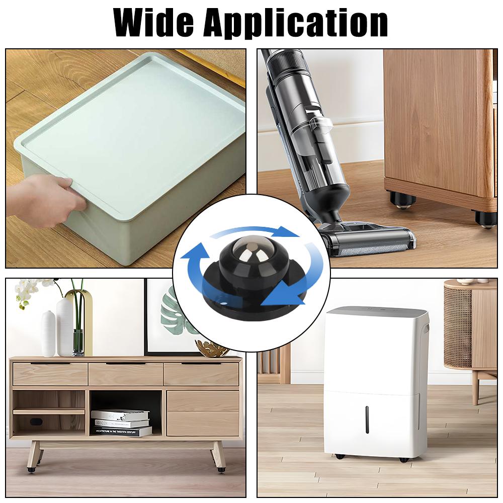 4 шт. мини-поворотные колеса из нержавеющей стали для настольных стульев, ролики с вращением на 360°, самоклеящиеся ролики, универсальное колесо