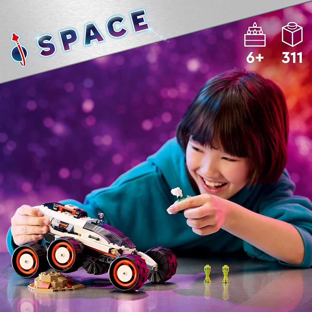 LEGO City Space Exploration Vehicle with Alien Toy Building Blocks for Kids Ages 6-9