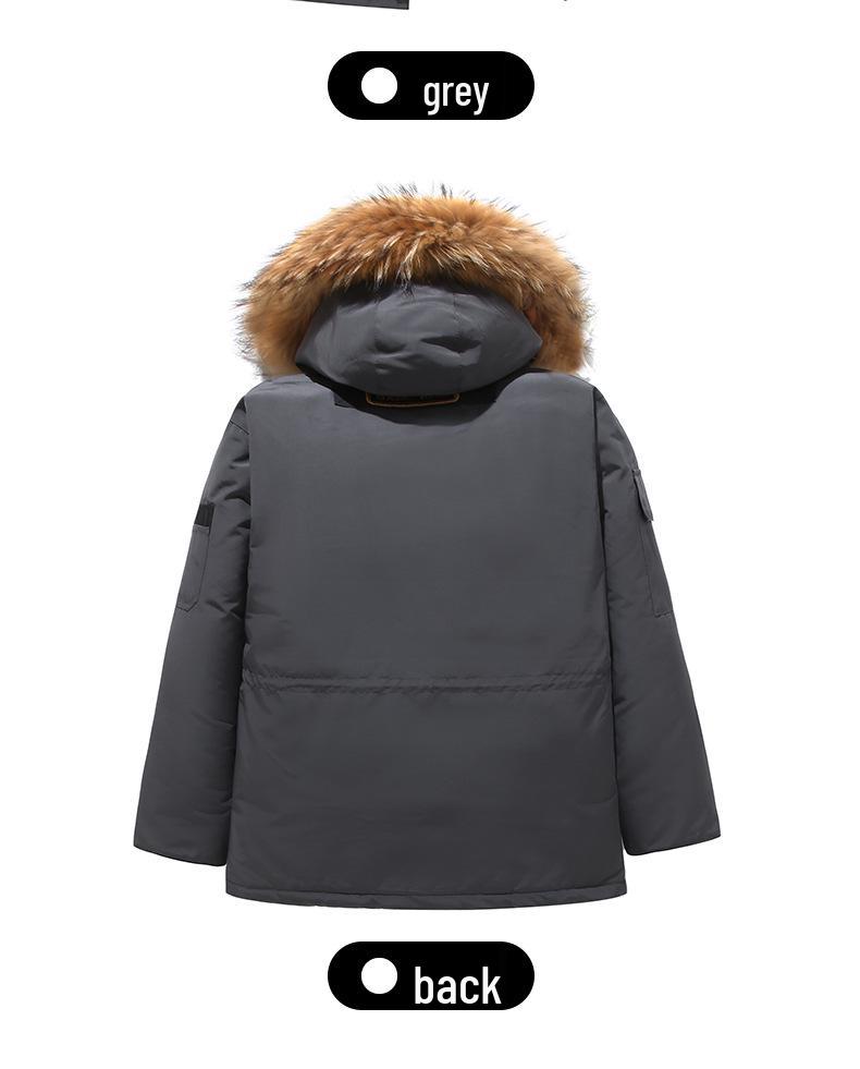 Ultra-Cold Mid-Length Down Parka with Hood - Couple Style