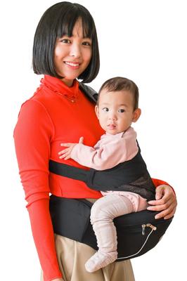 Покрывало для слинга с сиденьем Baby Carrier Plus - Интегрированный съемный ремень безопасности Победитель премии 2024 года Черный