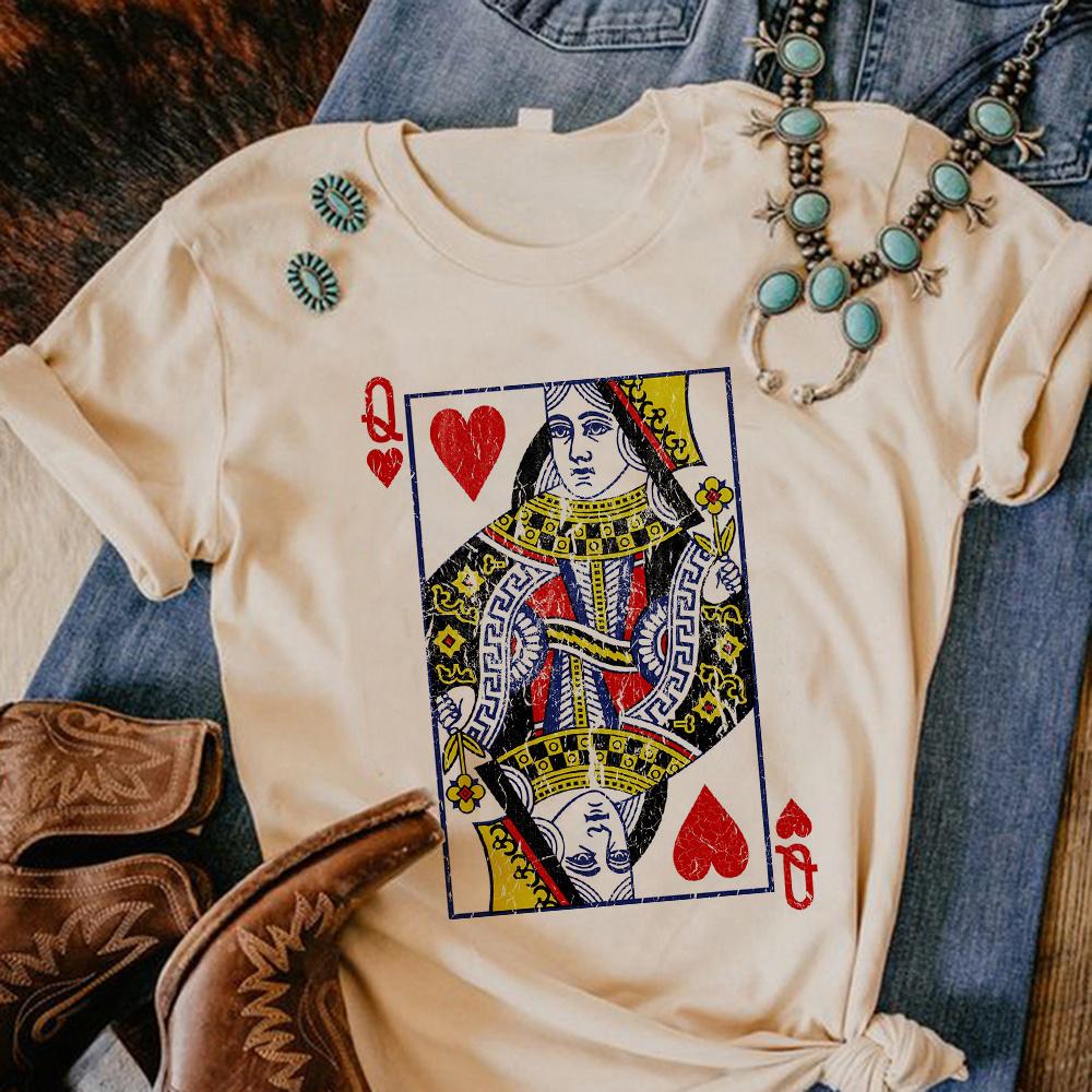 Playing Card T-shirts Women Streetwear T Shirt Female Comic Clothing