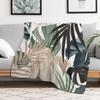 Tropical Jungle Leaves Pattern 13 Fall Colors tropical decor art Throw Blanket Stylish Couch Blanket for Home Living Room