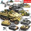 1061Pcs Military Iron Empire Tank Armored Car Building Blocks DIY Brick Kids Toys Classic World War Tank Model Bricks
