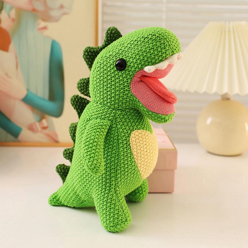 Cotton Rope Cartoon Toy Pp Cotton Stuffed Triceratops Tyrannosaurus Elephant Ocean Animal Plushie Sleeping Companion Gift