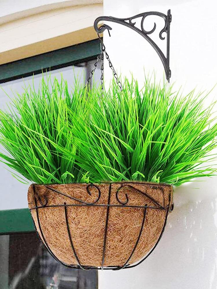 10 шт. искусственные растения, трава, кустарники, не выцветают, искусственные пластиковые цветы, уличные для ваз, фермерский дом, сад, крыльцо, патио, офис, помещение, свадебное украшение