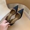 2024 Women's High-heeled Slippers Elegant Fashion Pointy High-heeled Women's Mule Summer Fashion Party Ball Shoes Women Shoes