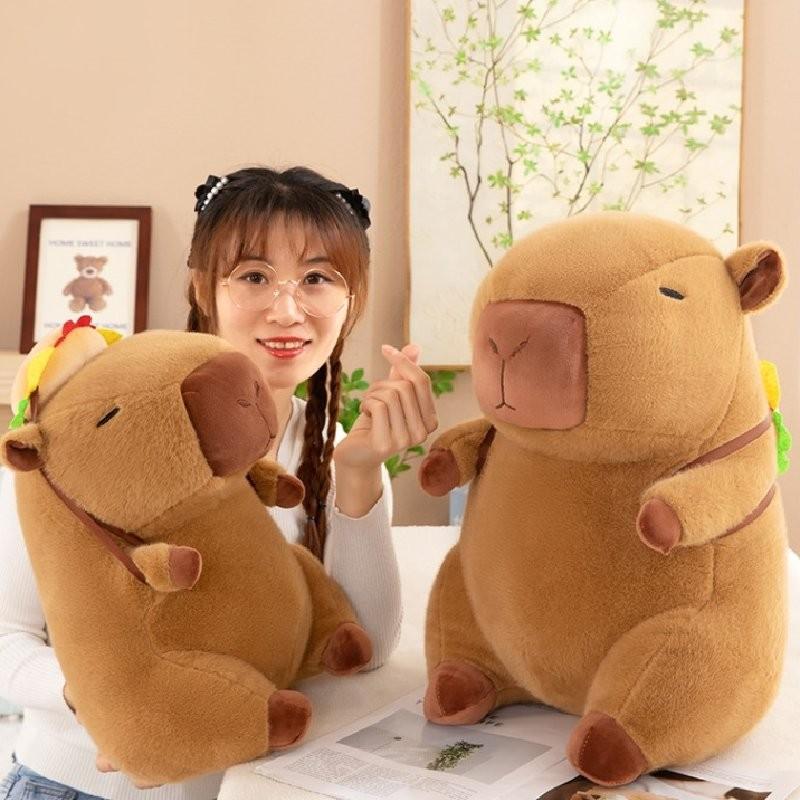 Hamburger Backpack Capybara Plush Toy Room Decoration Children Gifts Christmas