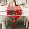 Pwichdn Рождественские украшения Трикотажная ткань Креативная красочная скатерть-бегун