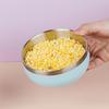 Round Bowl Fruit Salad Bowl Multi-color Food Container Stainless Steel Bowl  Kitchen Tableware
