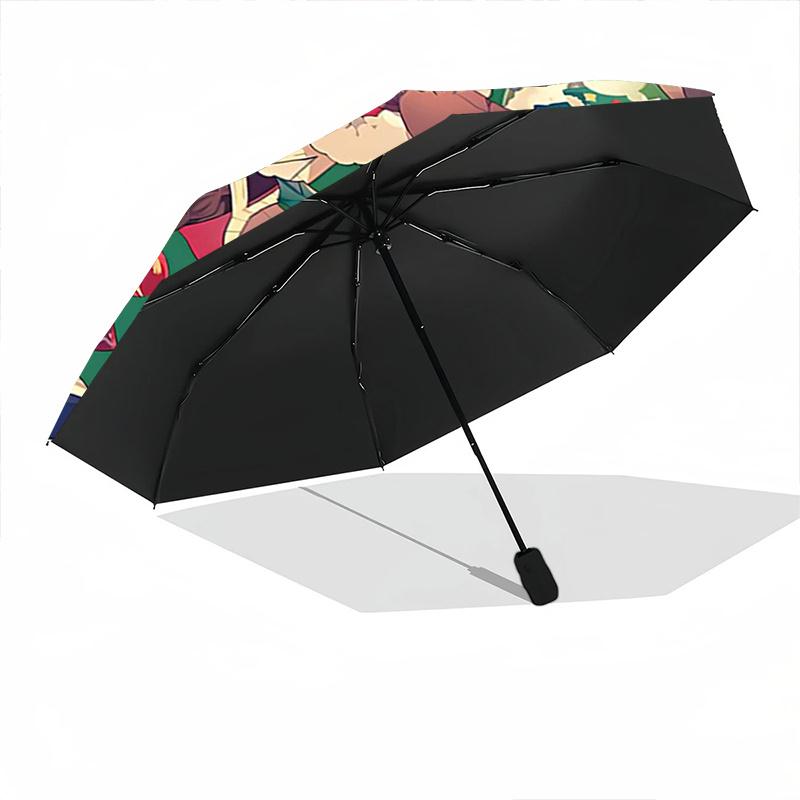 1pc Christmas Fantasy Pattern Automatic Umbrella, 8 Iron Frames,Suitable for Office, Travel and Outdoor Adventure.I013
