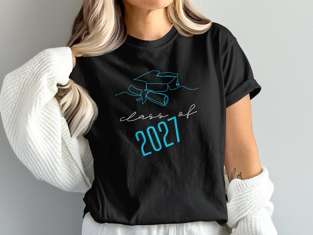 Class of 2027 Graduation T-Shirt | Minimalist Senior Year Tee | College Graduate Gift