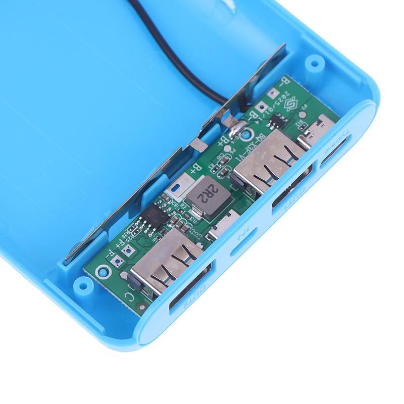 Корпус-бокс на 4 аккумулятора 18650, набор для DIY, материал для источника питания, мини-корпус блока питания без пайки, для дома, на улицу и других случаев