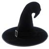 Bending Angle Halloween Hat Velvet Devil Cap Simple Halloween Witch Wizard Hat  Carnival Party