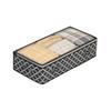 Clear Window Underbed Flat Storage Boxes Dual Zipper Clothing Blanket Storage Bag  Wardrobe
