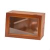 Wooden Display Box Desktop Storage Cabinet with Clear Window Multipurpose Tabletop Organizer Wood