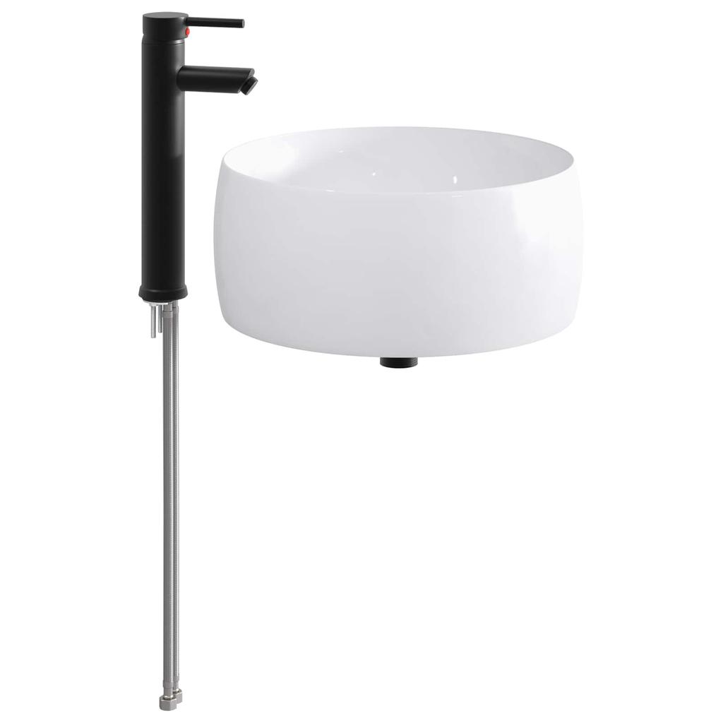 Bathroom Sink Matte Black 38.5 x 38.5 x 16 cm