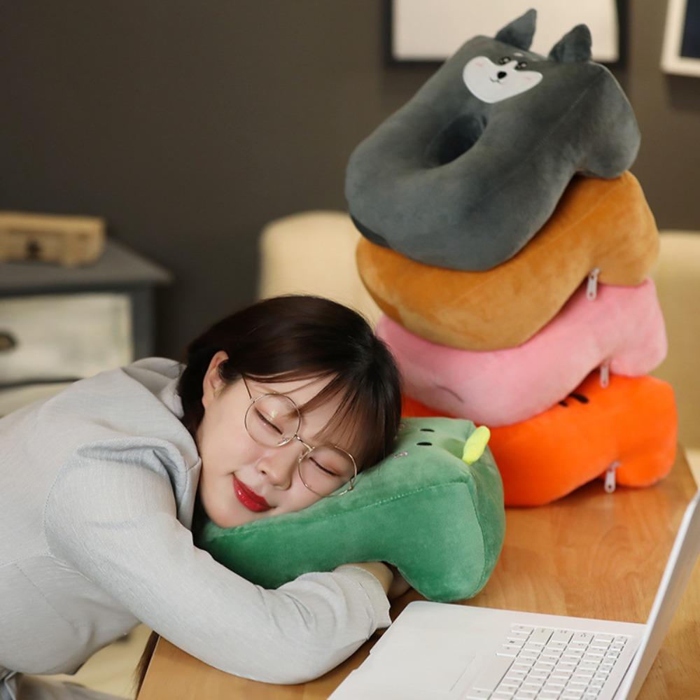Animal Pattern Desk Rest Pillow Cartoon Neck Support Nap Accessories Plush Nap Pillow Students