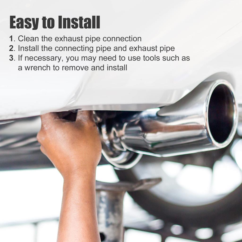 uxcell Отвод из нержавеющей стали SS304 90 градусов, изготовленный методом дорновой гибки, выпускной патрубок для автомобиля