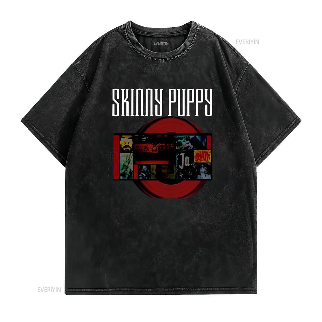 Футболка Skinny Puppy рок винтаж Стирка слегка Универсальная Унисекс Мягкая Стильная уличная мода Удобная дизайнерская одежда