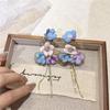 Glass Crystal Petals Tassel Earring Sweet Women's Jewelry Flower Dangle Earrings  Ladies/Girls