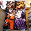 Naruto Comic Pattern Bedding Set Duvet Cover And Pillowcases Soft Lightweight For Students