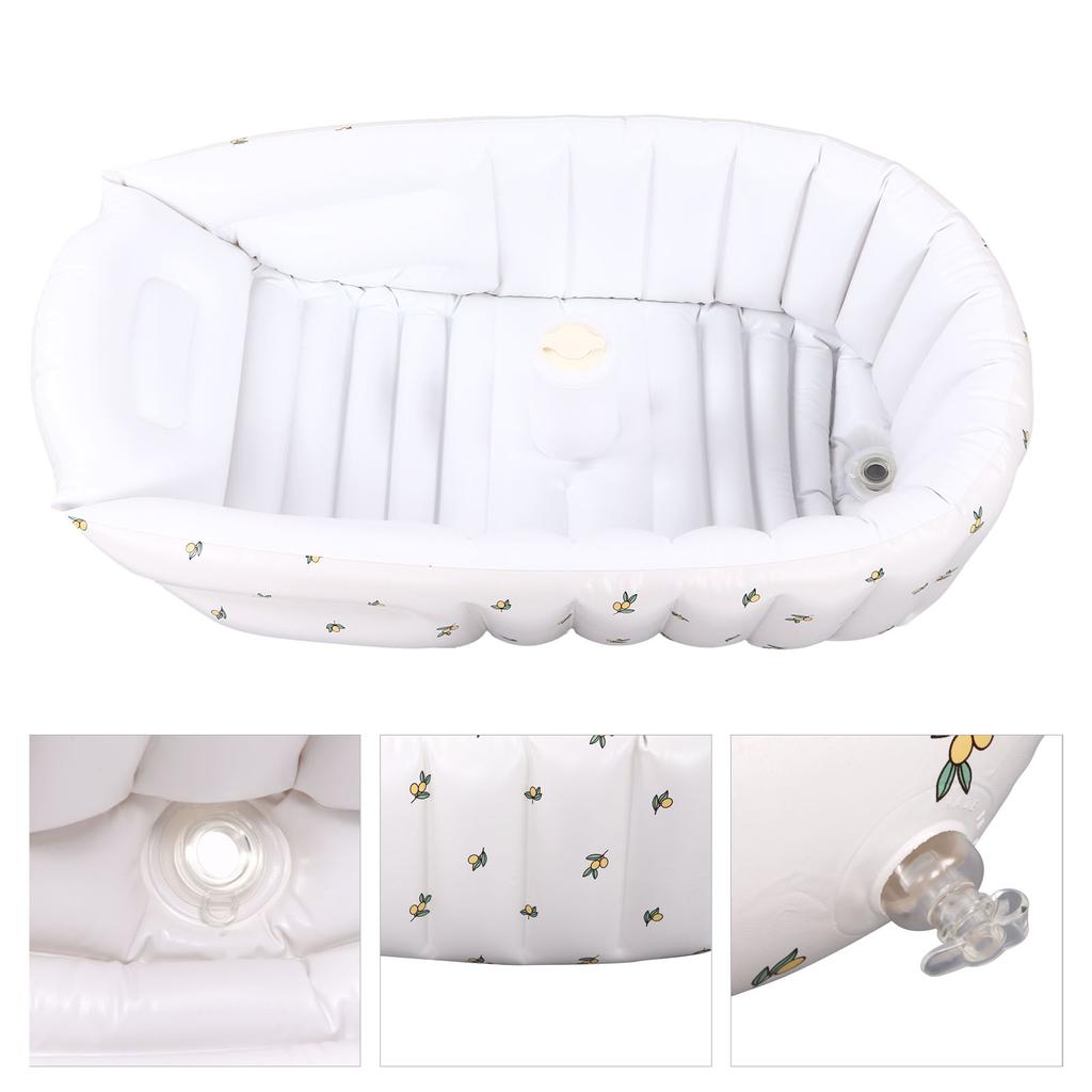 Детская надувная ванна для дома, милый изысканный узор, переносная складная ванна для младенцев, оливковое масло