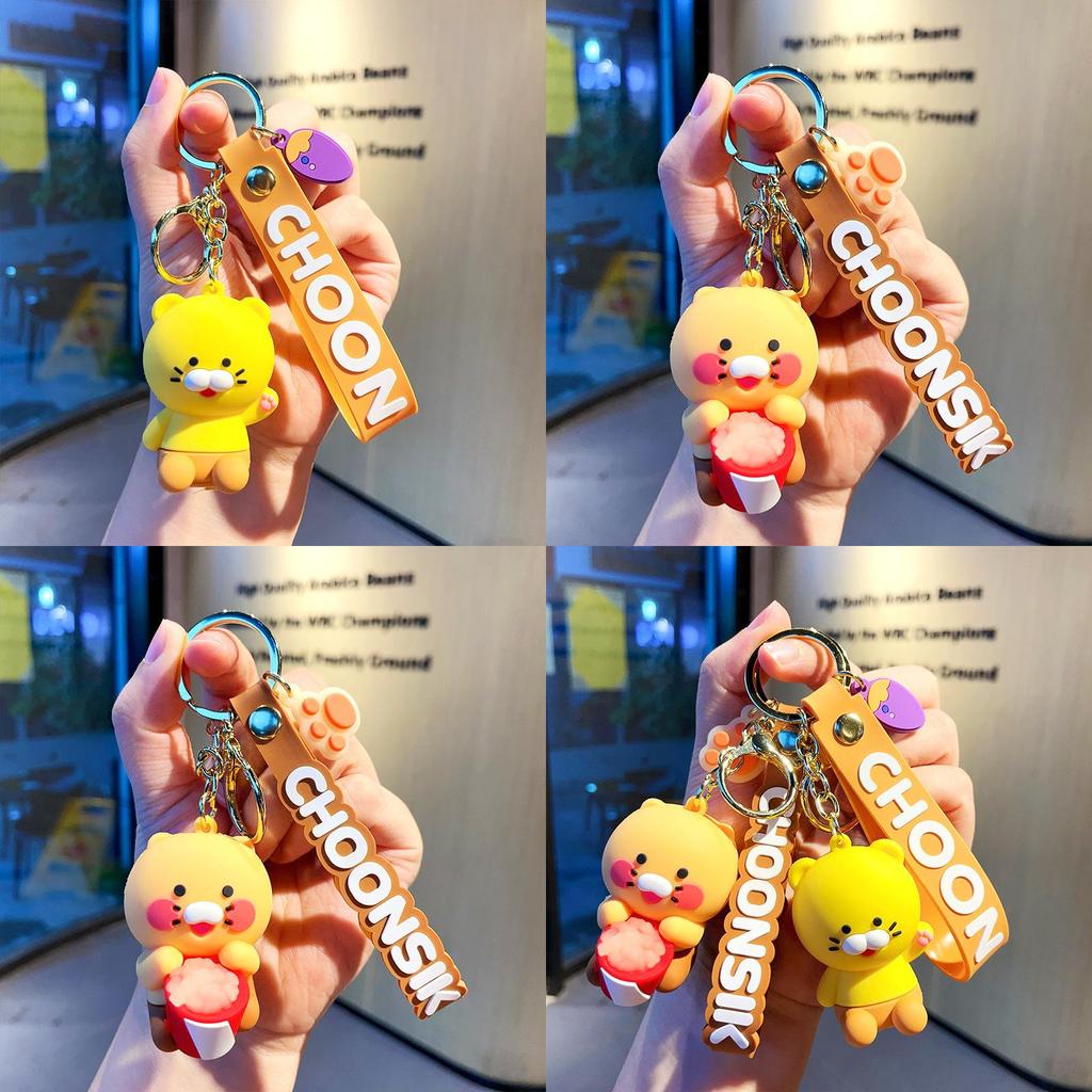 Очаровательный брелок Чунсик Милый корейский стиль Персонаж попкорна ПВХ брелок