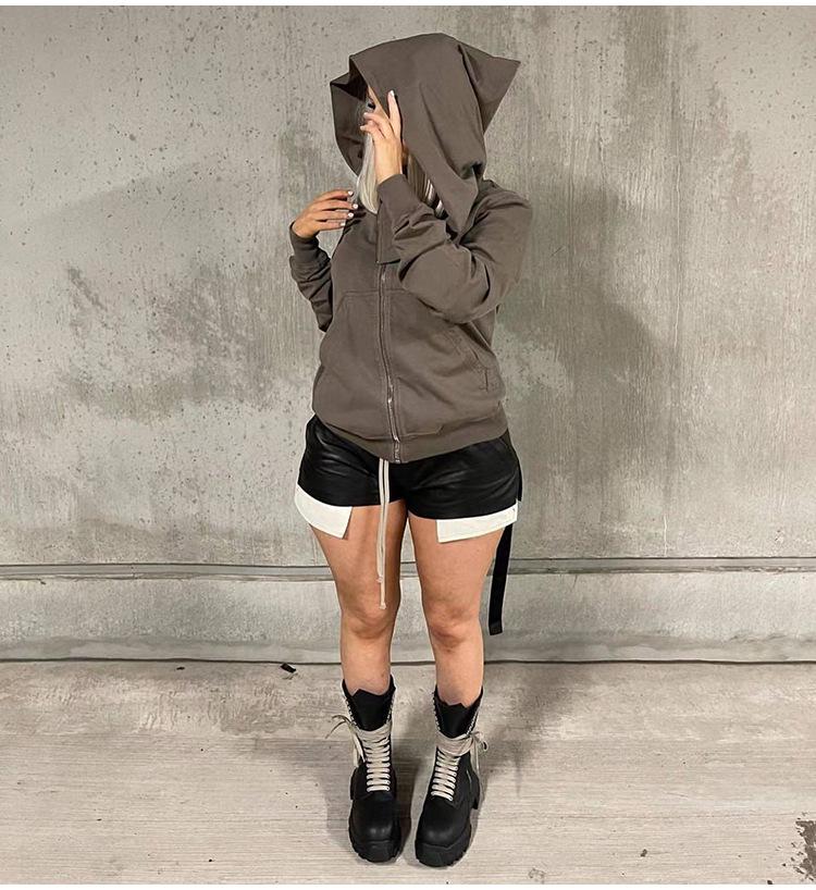 SUBHUMAN Men's Unisex Autumn/Winter Fleece Hoodie Jacket - Wind Wizard Hat Style