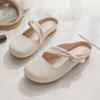 Плоская подошва мягкая подошва сумка голова полушлепанцы женские для улицы 2025 новые весенне-летние сандалии Мэри Джейн нежная полуподдержка одинарная обувь
