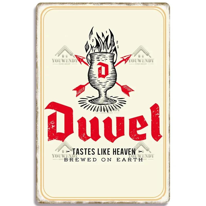 Metal Tin Sign Poster for Pub, Bar, Man Cave, Club, Wall Decoration, Vintage, Belgium, Beer Brand, Decorative Plaque, 20x30cm