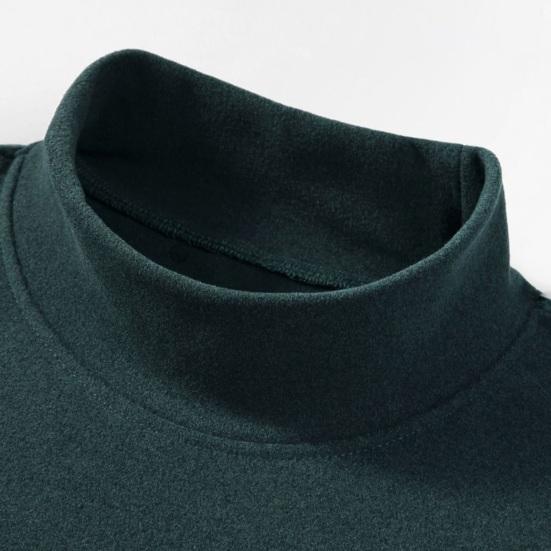 Мужская базовая водолазка однотонная с длинным рукавом тонкая эластичная кофта осенне-зимнего стиля