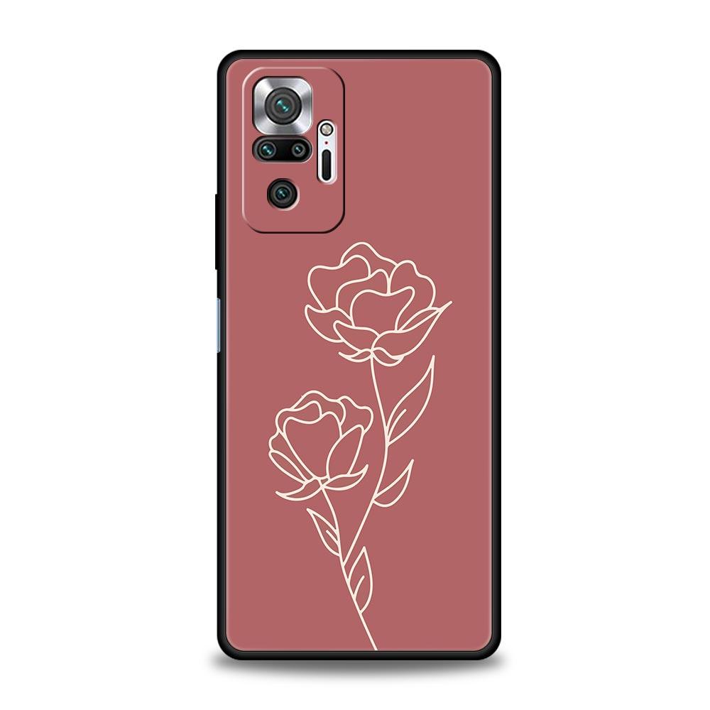 Simplicity Line Art Sun Moon Phone Case For Xiaomi Redmi Note 13 12 5G 9S 9 8 10 11 Pro 4G 9T 13C 12C 10C 9C 9A 7 Pro Soft Cover